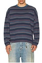 view 4 of 5 Striped Long Sleeve Tee in Blue