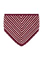 view 2 of 3 Crochet Bandana in Burgundy & Light Pink