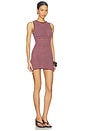 view 2 of 4 Crochet Tank Mini Dress in Burgundy & Light Pink