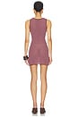 view 3 of 4 Crochet Tank Mini Dress in Burgundy & Light Pink