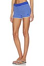 view 3 of 6 Boucle Micro Mini Shorts in Blue