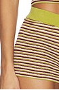 view 6 of 6 Crochet Mid Rise Shorts in Burgundy & Green