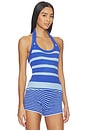 view 2 of 4 Boucle Halter Neck Top in Blue