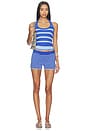view 4 of 4 Boucle Halter Neck Top in Blue