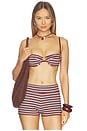 view 1 of 4 Petra Top in Burgundy & Blue