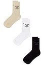 view 3 of 3 Le Pack De Chaussettes Slogan Socks in Multicolor