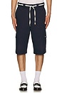 view 5 of 6 Workwear Chevron Shorts in Navy