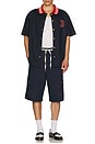 view 6 of 6 Workwear Chevron Shorts in Navy