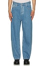 view 4 of 6 Striped Baggy Jeans in Light Blue