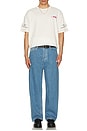 view 6 of 6 Striped Baggy Jeans in Light Blue