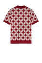 view 2 of 4 La Maille Polo G?om?trique in Dark Red