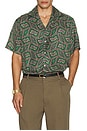 view 3 of 4 La Chemise Paisley Shirt in Dark Green