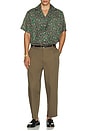 view 4 of 4 La Chemise Paisley Shirt in Dark Green