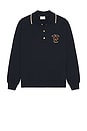 view 4 of 5 Drole De Monsieur Polo Slogan Rose in Navy
