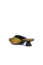 view 3 of 5 Kitten Heel Mules in Mustard & Mesh