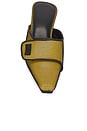 view 4 of 5 Kitten Heel Mules in Mustard & Mesh
