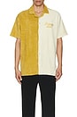 view 4 of 4 Prince Street Pizza Bowling Shirt in Cream & Mustard