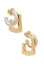 view 1 of 3 BOUCLES D'OREILLES CRÉOLE TINA in Gold & Silver