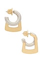 view 2 of 3 Tina Hoops Earrings in Gold & Silver