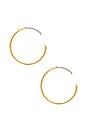view 2 of 3 Gigi Hoops in Gold & Silver