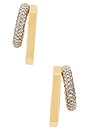 view 2 of 3 Tina Pave Earrings in Gold, Silver, & Crystal