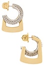view 3 of 3 Tina Pave Earrings in Gold, Silver, & Crystal