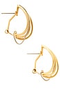 view 3 of 3 Allegra Earring in Worn Gold
