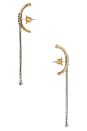 view 1 of 2 Melissa Earrings in Gold & Silver & Crystal in Gold, Silver, & Crystal