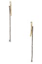 view 2 of 2 Melissa Earrings in Gold & Silver & Crystal in Gold, Silver, & Crystal