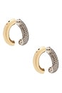 view 5 of 5 Monroe Pave Earring in Gold & Pave