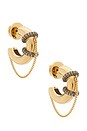 view 1 of 3 Molly Hoops Earring in Gold, Hem & Crystal
