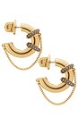view 2 of 3 Molly Hoops Earring in Gold, Hem & Crystal