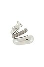 view 4 of 3 BIJOU D'OREILLES ALEXA in Iridium & Pave