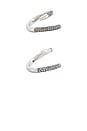 view 2 of 3 Vesey Duo Ring Set Of 2 in Iridium, Gunmetal, & Crystal