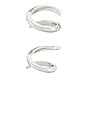 view 4 of 3 Vesey Duo Ring Set Of 2 in Iridium, Gunmetal, & Crystal