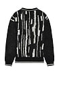view 2 of 4 Ikat Long Sleeve Knitted Zip-Up Polo in Blue