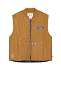 view 1 of 5 Faith Work Vest in Khaki & Brown