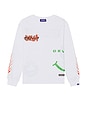 view 1 of 3 Across Long Sleeve Tee in White