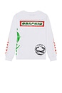 view 2 of 3 Across Long Sleeve Tee in White