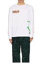view 3 of 3 Across Long Sleeve Tee in White
