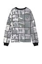 view 2 of 3 Precious Waffle Patchwork Long Sleeve Tee in Black & Mono