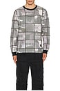 view 3 of 3 Precious Waffle Patchwork Long Sleeve Tee in Black & Mono