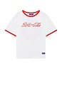 view 2 of 4 Havana Ringer T-Shirt in White & Red