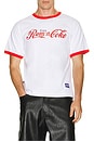 view 3 of 4 Havana Ringer T-Shirt in White & Red