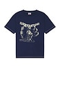 view 1 of 3 Fuzz GFX Retro T-Shirt in Indigo Dyed Blue