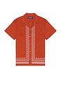 view 1 of 4 Relic Embroidered Shirt in Red & Terracotta