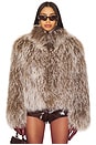 view 2 of 5 Rochelle Fur Jacket in Taupe Melange