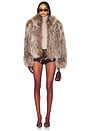 view 5 of 5 Rochelle Fur Jacket in Taupe Melange