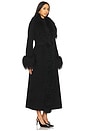 view 3 of 4 Lola Fur Trim Coat in Black