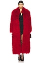 view 1 of 4 Faye Fur Coat in Red